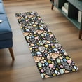 thumbnail image 3 of Runner Rugs 2x6 Ft, Happy Easter Non Slip Area Rugs for Kitchen Bedroom Entryway, Spring Watercolor Rabbits Eggs Flower Black Washable Carpet Runner Rug Floor Mats for Bedroom Home Decor, 3 of 8