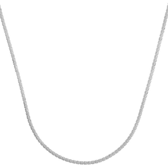 Floreo 14k White Gold 2.7mm Ice Barrel Chain Necklace, 20 Inch