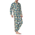 thumbnail image 2 of Fotbe Eggs Toast Bacon And Arugula Pijama de Hombre con Estampado de Manga Larga, Conjunto de 2 Piezas, Ropa de Dormir Suave y Cómoda con Bolsillos-Small, 2 of 7