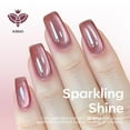 thumbnail image 6 of modelones Cat Eye Gel Nail Polish Set, 6 Colors Summer Neon Galaxy Champagne Hot Pink Lake Blue Grape Purple Gold Brown 9D Glassy Cat Eye Glitter Gel Polish with Magnet Led Soak Off LGBT Unisex Gift, 6 of 10