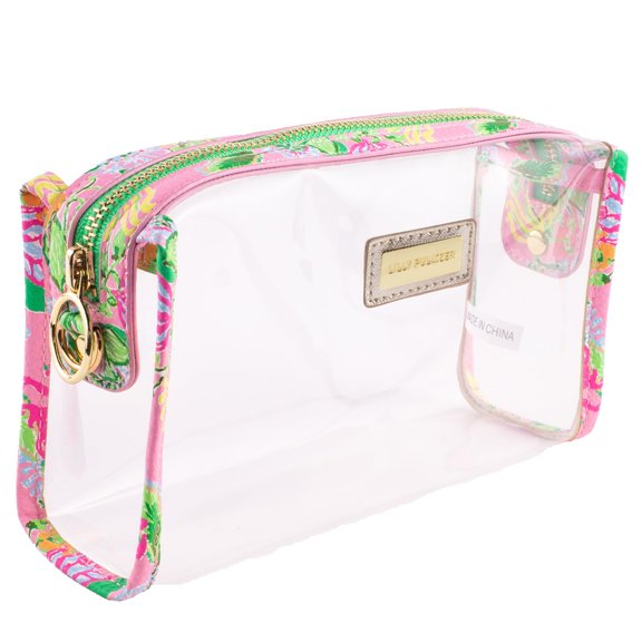 Bolsa Lilly Pulitzer transparente con cremallera Via Amore Spritzer