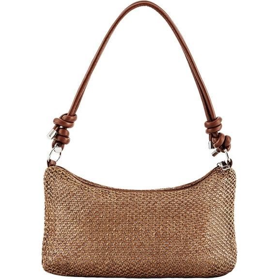 Straw Shoulder Bag for Women Woven Beach Tote Purses Hobo HandBags with Adjustable Strap