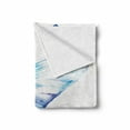 thumbnail image 2 of Watercolor Soft Flannel Fleece Blanket, Hand Drawn Style Blue Butterfly Nature Inspired Art Brush Strokes in Soft Colors, Cozy Plush for Indoor and Outdoor Use, 50" x 70", Blue White, by Ambesonne, 2 of 6