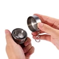 thumbnail image 5 of Stainless Steel Portable Outdoor Travel Camping Folding Collapsible Cup Metal Telescopic Keychain, 5 of 6