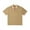 Khaki, variant on PMUYBHF White Shirt Men Dress with Black Button Men's Lapel Short Sleeved T Shirt Loose Drop Shoulder Paragraph Collision Collar Shirt Casual Fashion Collision Tops White Shirts for Men