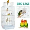 thumbnail image 4 of Alden Design 36" Metal Bird Cage with Play Top, White, 4 of 14