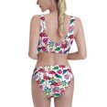 thumbnail image 5 of High Waisted Bikini Sets For Women, Flamingo Banana Leaf_A Swimsuits Tummy Control, Two Pieces Bathing Suit, 5 of 8
