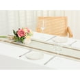 thumbnail image 5 of REGALWOVEN 1 Pack Fringe Table Runners, Floral Table Banner for Home Decoration White Brown 12'x71', 5 of 5