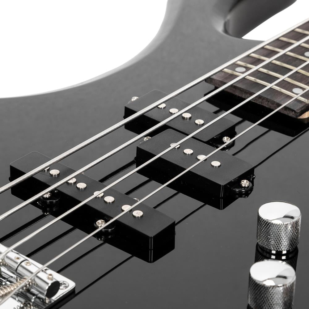 Glarry 4 Strings Fire Style Electric Bass Guitar For Beginner with 20w Amp Black