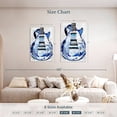 thumbnail image 4 of Elephant Stock Electric Blues I Wall Art - Vertical Multi Panel Canvas - Living Room Wall Decor - Music Multi Panel - White And Black Decor By Annie Warren - 36" x 57", 4 of 8