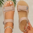 thumbnail image 5 of Women's Orthopedic Sandals with Arch Support Soft Cushion Foam Adjustable Hook and Loop Fasteners Comfortable Walking Shoes for Wide Feet Summer Travel Dressy Strappy Footwear,Beige 37(US-6.5), 5 of 5
