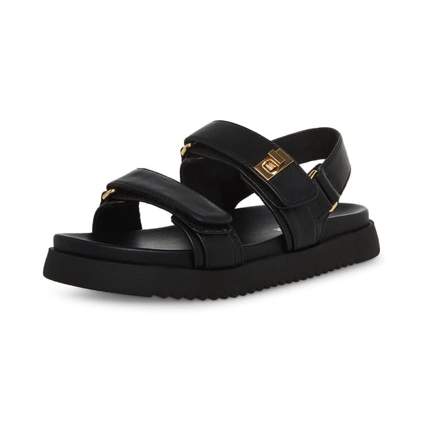 Sandalias planas para niña Steve Madden Mona, negras