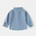 thumbnail image 3 of Kiijoy Toddler Boys Long Sleeve Shirt Solid Color Button Down Dress Shirt, Sizes 3-4, 3 of 3