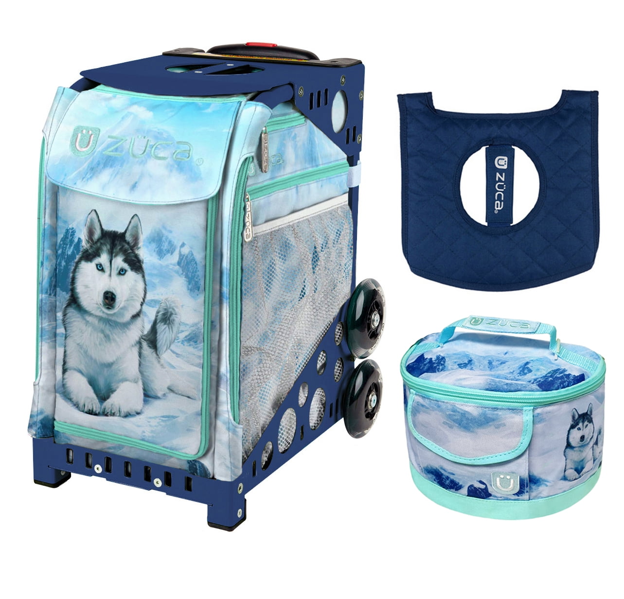 Zuca Sport Bag Husky with Lunchbox and FREE Small Utility Pouch (Navy Frame)