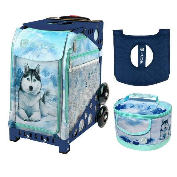 Zuca Nylon Sport Bag - Husky with Lunchbox and Free Small Utility Pouch(Navy Frame)