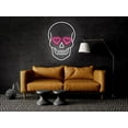 thumbnail image 2 of Glowneon Head Skull W/ Heart Eyes Neon Sign, Wall Art Decor, 2 of 4