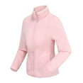 thumbnail image 5 of Women's Sherpa Long Sleeve Mock Neck Full-Zip Jacket Cardigan Coat Pink XL, 5 of 9
