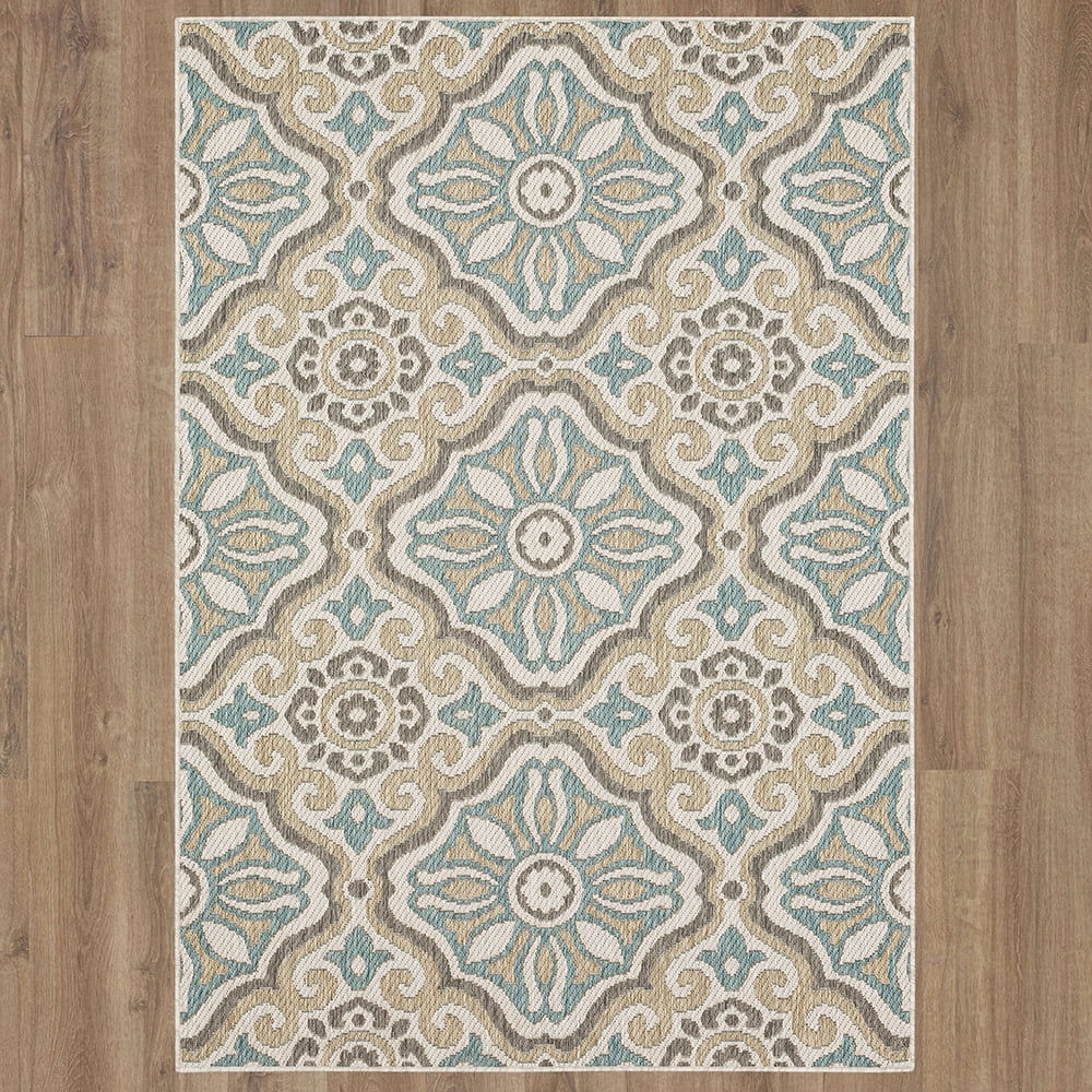 Mohawk Home Positano Outdoor Area Rug, Light Grey, 5' 3" x 7' 6"