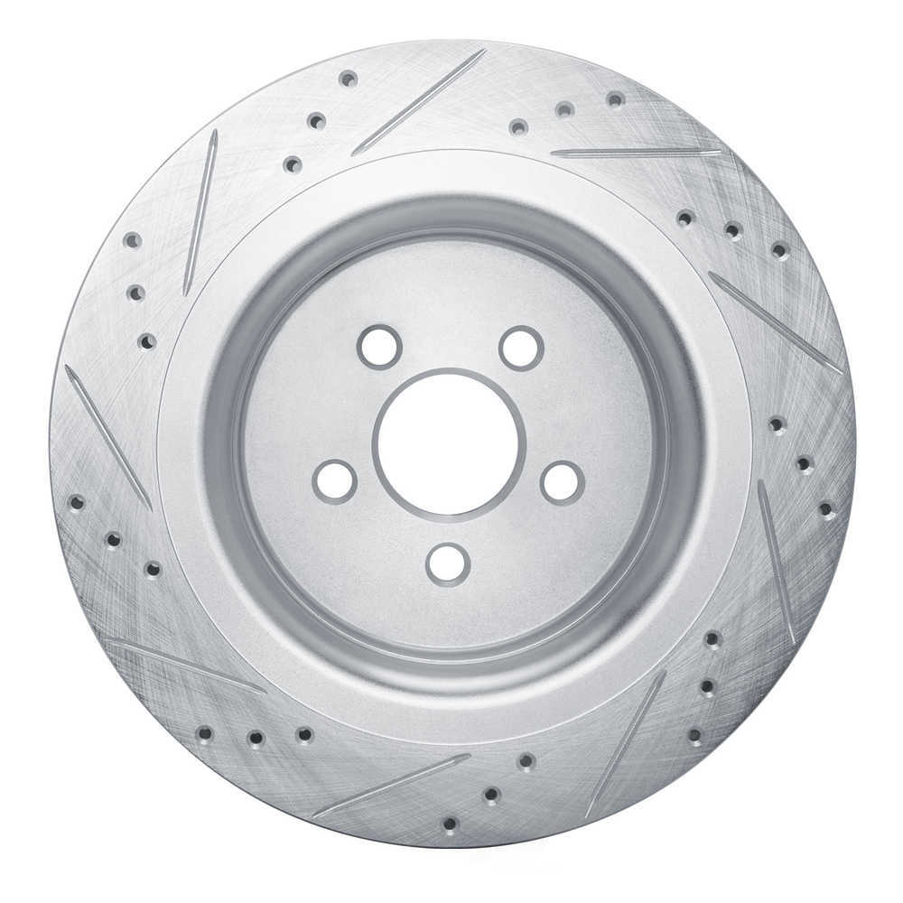 Dynamic Friction Company 631-55010R DFC Brake Rotor - Drilled And Slotted - Silver