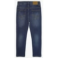 thumbnail image 2 of KIDSCOOL SPACE Big Boys Jeans,Kids Elastic Band Inside Ripped Holes Denim Pants,Deep Blue,9-11 Years, 2 of 5