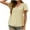 Beige-01, variant on STETMN Women Loose Fitting Casual Stitching Shirt Short Sleeve Cotton Tops Summer Trendy Tunic Blouses Tops