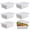 9 Gallon - White, variant on Noble House 6-Pack 9 Gallon Food-Grade Commercial Meat Tubs with Lids, Heavy Duty Utility Container, Gray