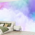thumbnail image 2 of Peel and Stick Canvas Wallpaper Wall Mural Cloud series Colorful cotton candy Soft fog clouds pastel colored Wall Art Self Adhesive and Removable 100in x 144in, 2 of 8