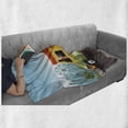thumbnail image 6 of Mexican Soft Flannel Fleece Blanket, Taco Truck on the Road in City Delivery Fast Food Traditional Taste Takeaway Image, Cozy Plush for Indoor and Outdoor Use, 60" x 80", Multicolor, by Ambesonne, 6 of 6
