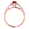 thumbnail image 2 of Aonejewelry 1.75 Ct. Ttw Diamond and Oval Shaped Garnet Ring in 10K Rose Gold, 2 of 4
