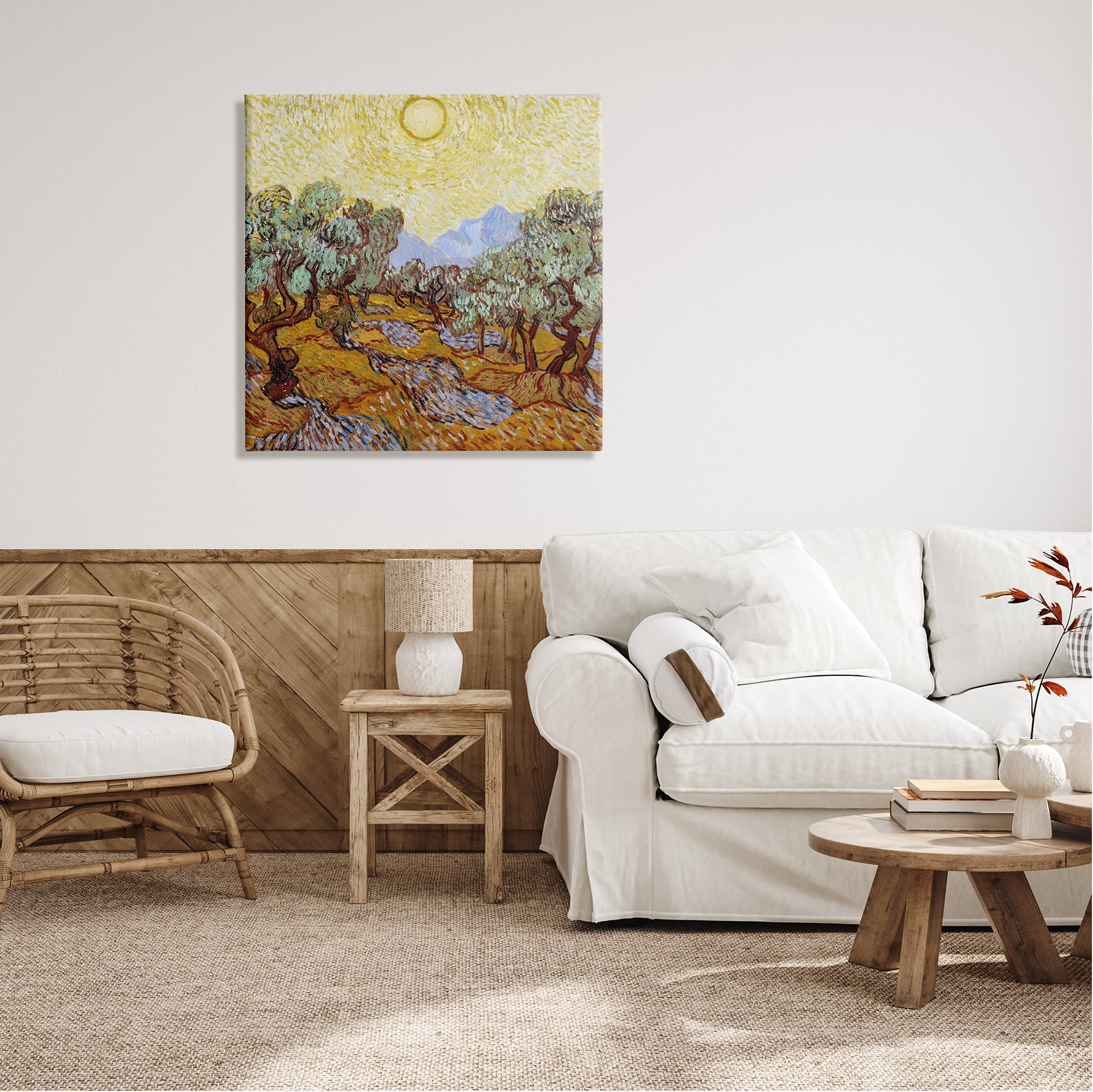 Stupell Industries Olijfbomen Olive Branches Vincent van Gogh Classic Painting Painting Gallery Wrapped Canvas Print Wall Art, Design by one1000paintings
