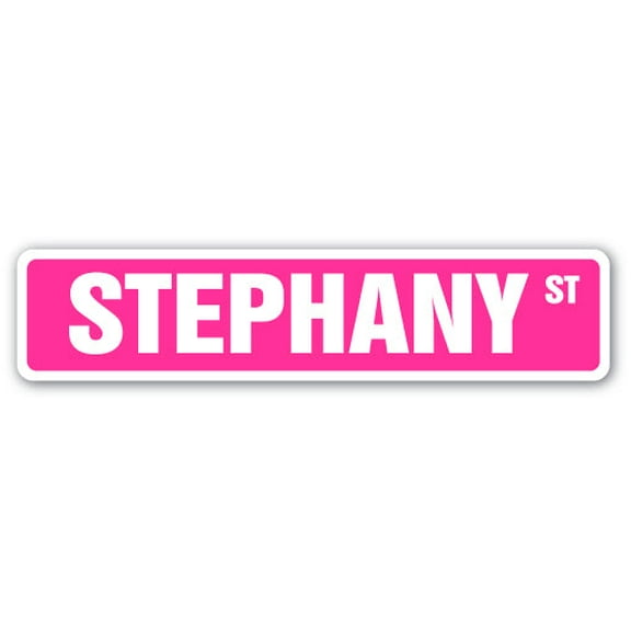 STEPHANY Street Sign Childrens Name Room Sign | Indoor/Outdoor |  36" Wide