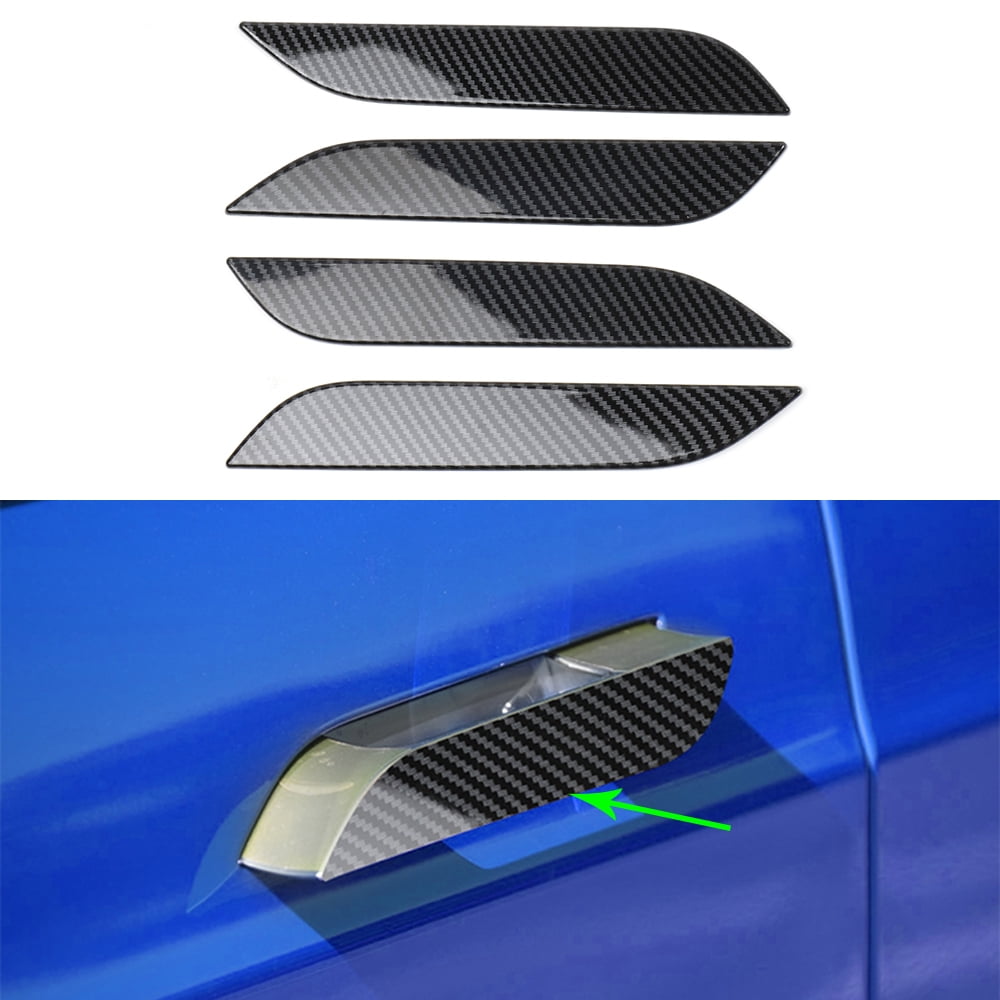OUBOLUN ABS Imitate Carbon Fiber 4 PCS/Set Door Handle Cover Insert