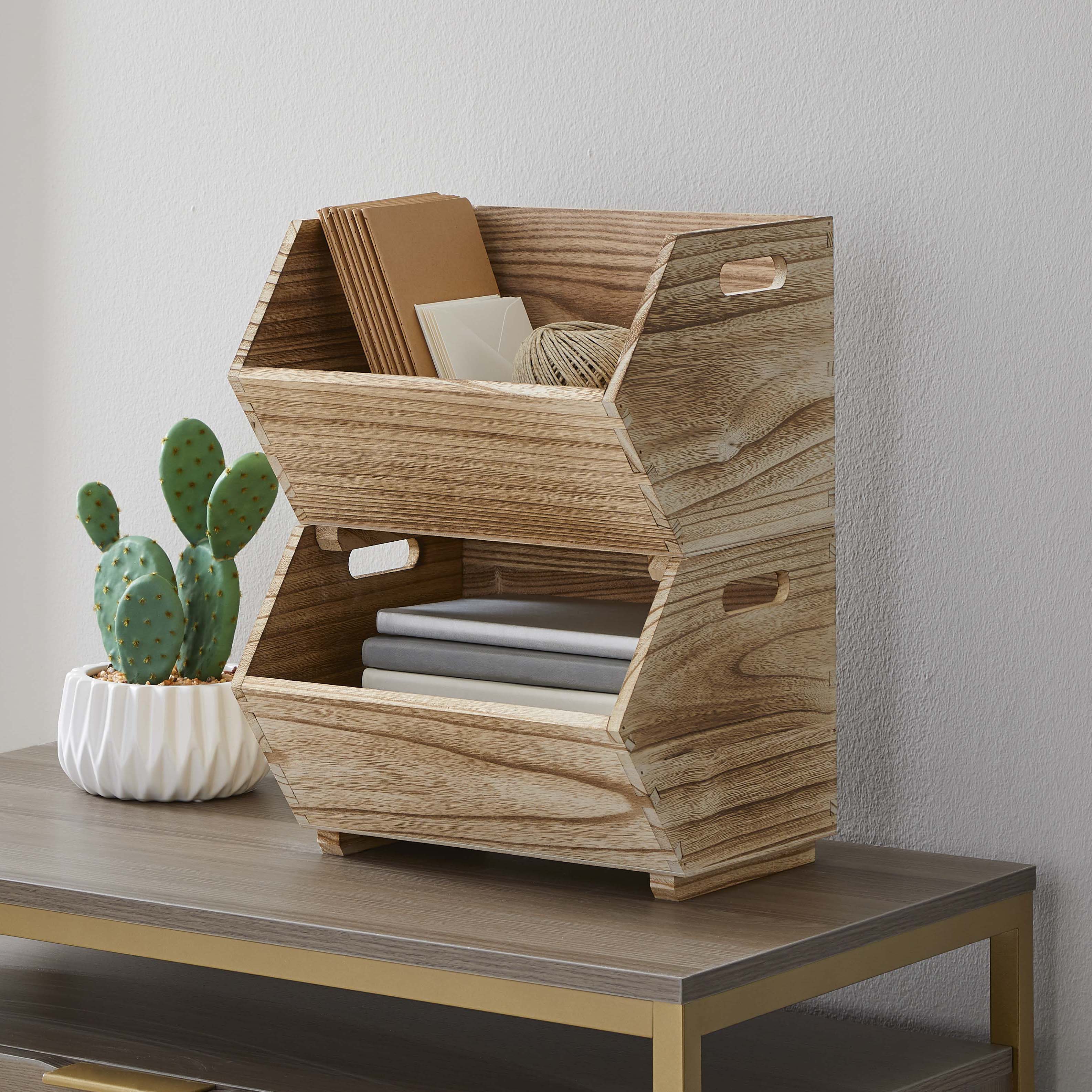 Better Homes & Gardens 2-Piece Wood Storage Bins photo 2