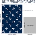thumbnail image 5 of Blue Nautical Wrapping Paper for Boys Men - Navy Anchor Gift Wrap with White Anchors Design for Birthday Baby Shower Graduation Father’s Day - 28×40 Inches, 4 Jumbo Folded Sheets, 5 of 7