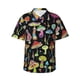thumbnail image 5 of Nuevas camisas de manga corta con botones para hombre, camisa de playa con estampado de hongos del bosque hawaiano, camisas hawaianas casuales para mujer, blusas para niños, 5 of 5