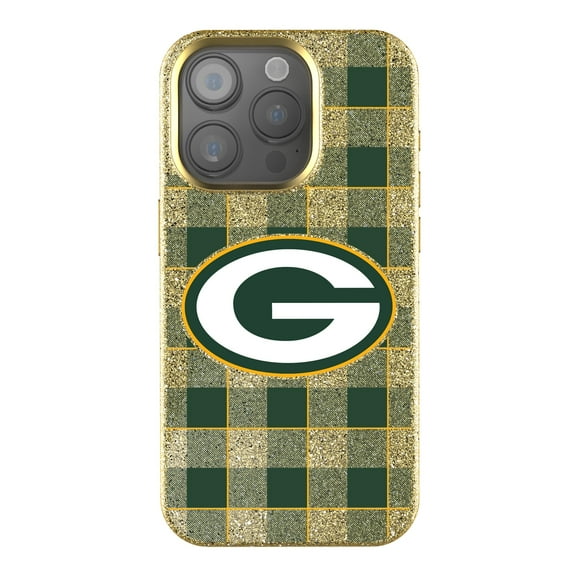 Keyscaper Green Bay Packers Plaid Bling iPhone Case