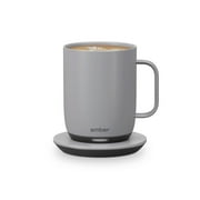 Ember Temperature Control Smart Mug 2, 14 oz, Gray, Up To 1.5-hr Battery Life - App Controlled Heated Coffee/Tea Mug - Improved Design