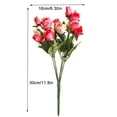 thumbnail image 2 of Tela de rosa artificial nupcial flor falsa hogar matrimonio herramienta de adorno floral 15 flores 2 piezas Kearding HA7980-00B, 2 of 6