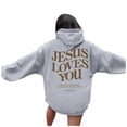 thumbnail image 3 of adviicd Women Round Neck Sweatshirts Design Pullover Shirt Tops Grey,S, 3 of 4