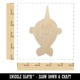 thumbnail image 2 of Adorable Narwhal Kawaii Doodle Wood Shape Unfinished Piece Cutout Craft DIY Projects - 4.70 Inch Size - 1/8 Inch Thick, 2 of 7