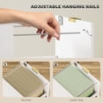 thumbnail image 3 of White Lockable Filing Cabinet with 3 Fluted Drawers, MDF Office Storage Cabinet with Gold Pulls, Printer Stand for A4/Letter Files, Compact Design for Home Office or Study, 15.7"W, 3 of 7
