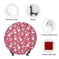 thumbnail image 4 of Easygdp French Bulldog And Heart Bone China Decorative Plate Ceramic Dinner Plates Art Crafts with Display Stand-6in, 4 of 6