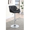 thumbnail image 2 of Berrington Upholstered Adjustable Bar Stool Black (Set of 2), 2 of 12
