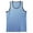 2. Light Blue Heather/Cacao Shell, variant on Mens Two-Tone Tank-Top Light Cotton Running Workout Undershirt