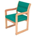 thumbnail image 2 of Wooden Mallet Valley Reception Sled Chair in Light Oak and Foliage Green, 2 of 2