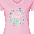 thumbnail image 4 of Inktastic I Love Being a Mimi- Circle of Hearts Women's V-Neck T-Shirt, 4 of 5