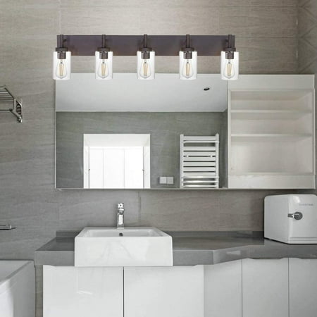 5 Lights Bathroom Vanity Light Fixture Oil Rubbed Bronze Sconces Wall Lighting Modern Industrial Indoor Mounted Lamp Farmhouse Style For Kitchen Hallway Dining Room Canada 5 Lights Bathroom Vanity Light Fixture, 5 Light Bathroom Vanity Oil Rubbed Bronze