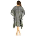 thumbnail image 2 of Sakkas Clementine Third Women's Tie Dye Caftan Dress/Cover Up Beach Kaftan Summer - 43-Green - One Size, 2 of 5
