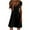 Black, variant on LYXSSBYX Fall Dresses for Women 2022 Fashion Women Casual V-Neck Solid Color Loose Elastic Short Sleeve Dress Skirt