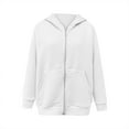 thumbnail image 5 of Babcutegg Jackets for Girls Long Sleeve Feather Weight Hoodies Kids Fall and Winter Clothes White, 5 of 5
